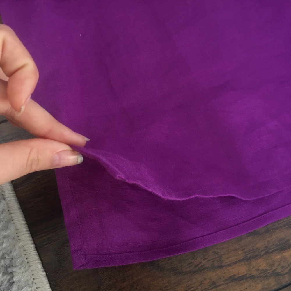 Ralph Lauren | Purple 100% linen tunic top - Picture 7 of 8